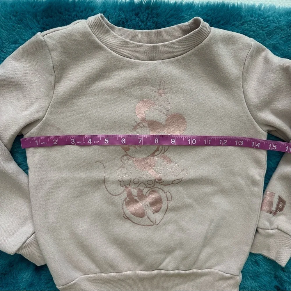 Gap Kids Disney Rose Pink Minnie Mouse Sweatshirt Size S 6-7